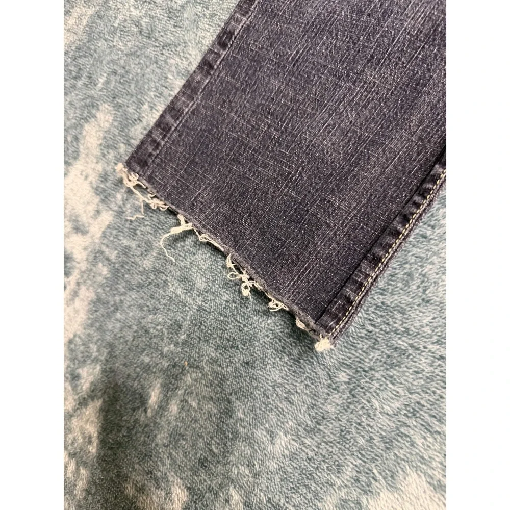 Diesel Jeans 34 Men Dark Blue Wash Regular Straight Raw Hem Italy